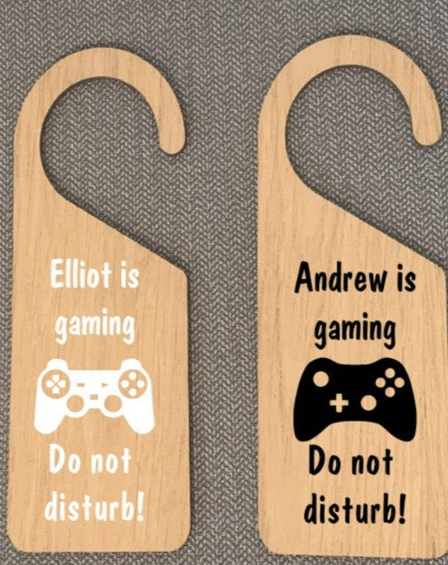 Personalised Gamer Door Hanger