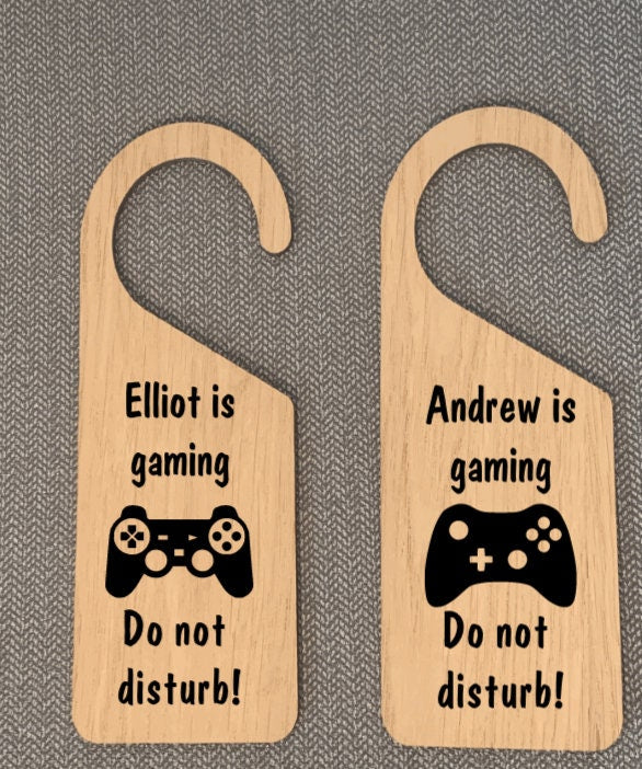 Personalised Gamer Door Hanger