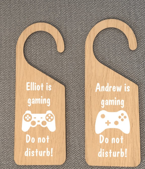 Personalised Gamer Door Hanger