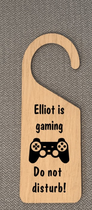 Personalised Gamer Door Hanger