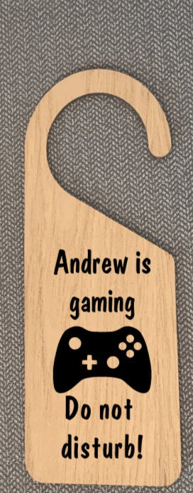 Personalised Gamer Door Hanger