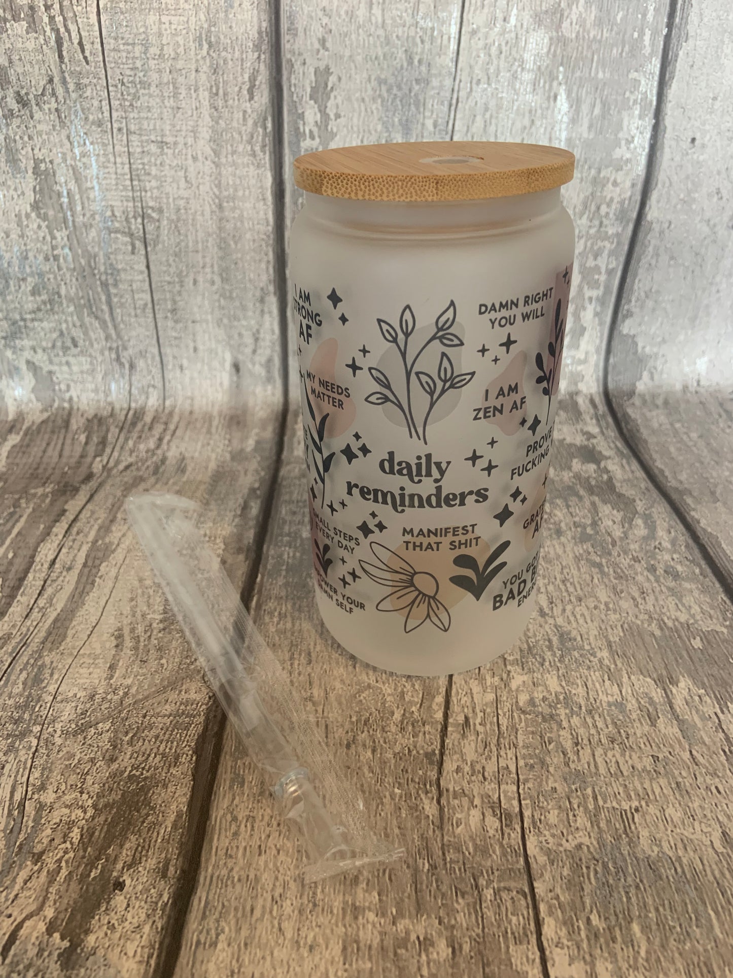 Sweary Affirmations Glass Cup