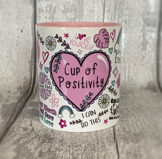 Pink Positivity Mug/Affirmations Mug