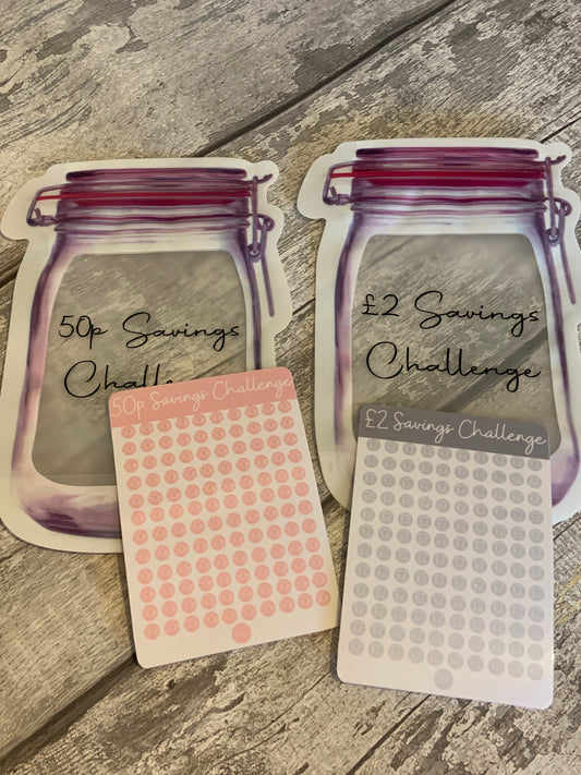 Fold Flat Savings Jar/Savings Challenge