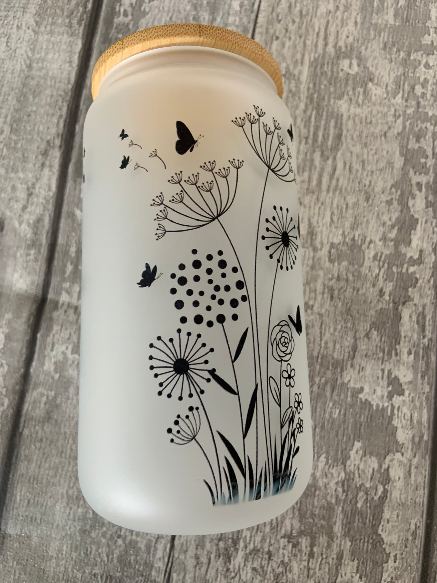 Maybe She's a Wildflower Glass Cup 16oz