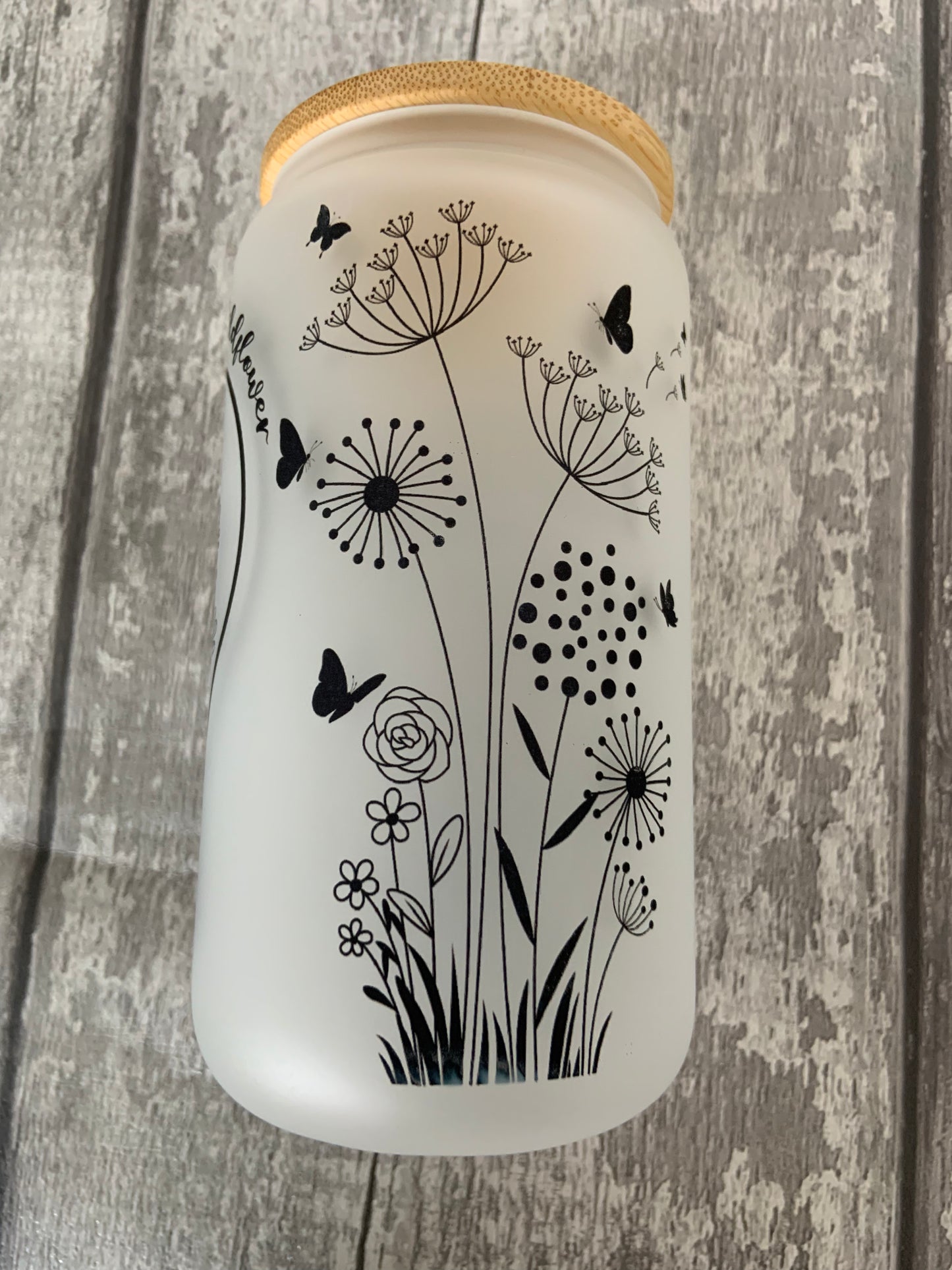 Maybe She's a Wildflower Glass Cup 16oz