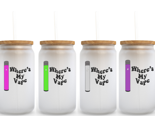 Where's My Vape Glass Cup 16oz